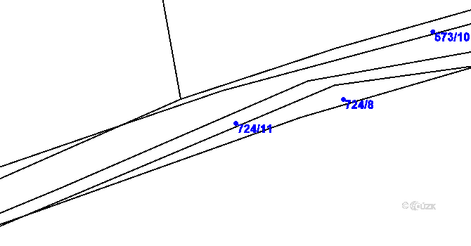 Parcela st. 724/11 v KÚ Brť, Katastrální mapa