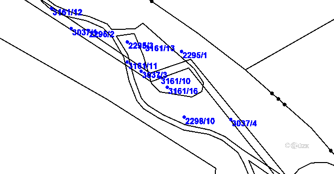Parcela st. 3161/16 v KÚ Otročín, Katastrální mapa