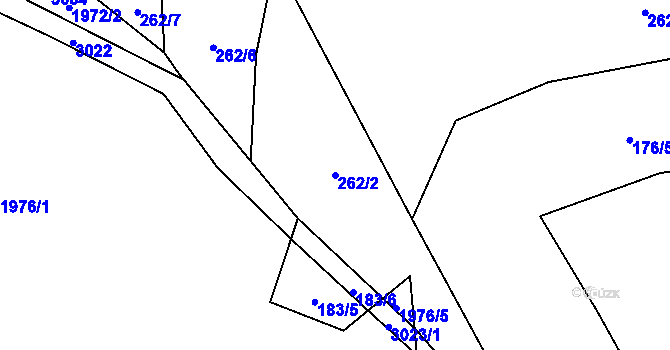 Parcela st. 262/2 v KÚ Poseč, Katastrální mapa