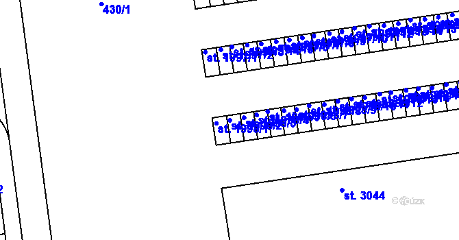 Parcela st. 1998/2 v KÚ Otrokovice, Katastrální mapa