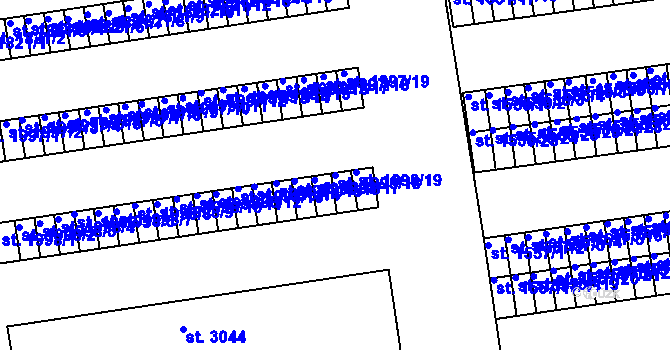 Parcela st. 1998/18 v KÚ Otrokovice, Katastrální mapa