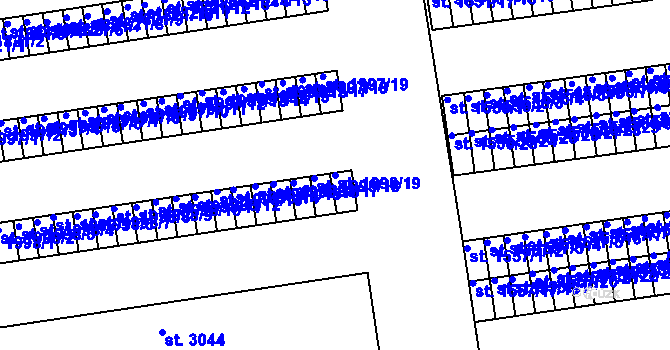 Parcela st. 1998/19 v KÚ Otrokovice, Katastrální mapa