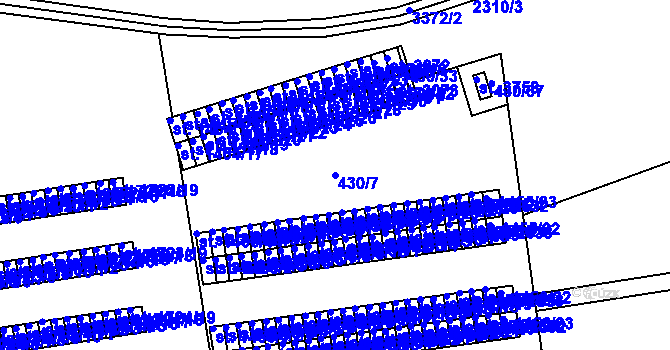 Parcela st. 430/7 v KÚ Otrokovice, Katastrální mapa