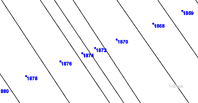 Parcela st. 200/143 v KÚ Kvítkovice u Otrokovic, Katastrální mapa