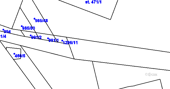 Parcela st. 990/2 v KÚ Kvítkovice u Otrokovic, Katastrální mapa