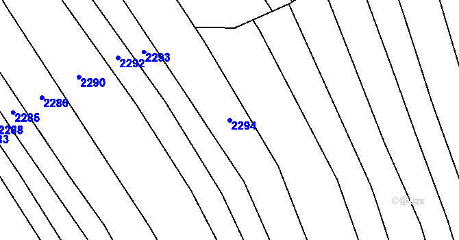 Parcela st. 2294 v KÚ Kvítkovice u Otrokovic, Katastrální mapa