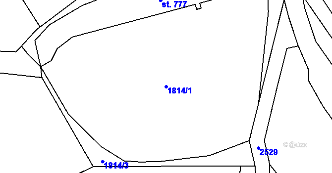Parcela st. 1814/1 v KÚ Kvítkovice u Otrokovic, Katastrální mapa