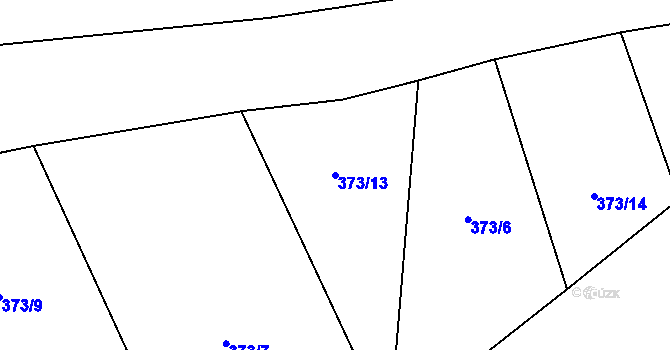 Parcela st. 373/13 v KÚ Soběšín, Katastrální mapa