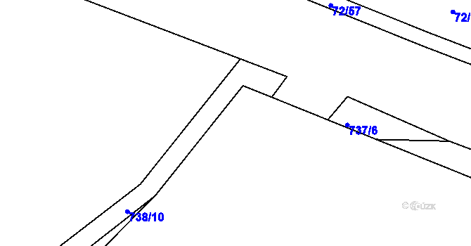 Parcela st. 738/30 v KÚ Otvice, Katastrální mapa