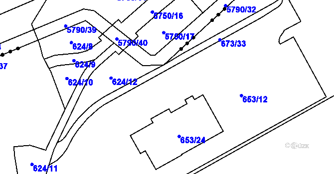 Parcela st. 673/24 v KÚ Otvice, Katastrální mapa
