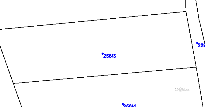 Parcela st. 256/3 v KÚ Ouběnice u Votic, Katastrální mapa