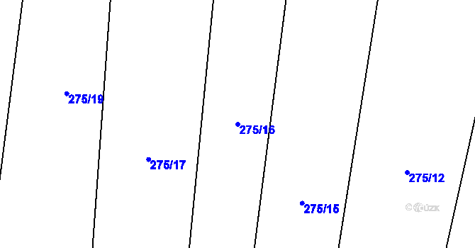 Parcela st. 275/16 v KÚ Ouběnice u Votic, Katastrální mapa