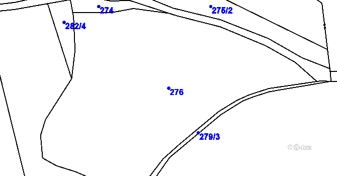 Parcela st. 276 v KÚ Ouběnice u Votic, Katastrální mapa