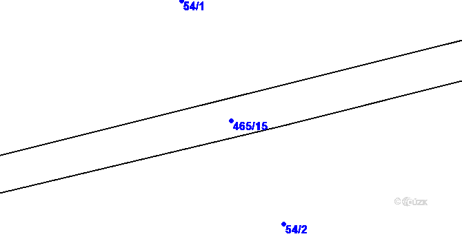 Parcela st. 465/15 v KÚ Ouběnice u Dobříše, Katastrální mapa