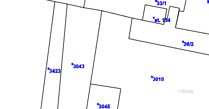 Parcela st. 34/6 v KÚ Oucmanice, Katastrální mapa