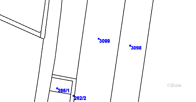 Parcela st. 247/1 v KÚ Oucmanice, Katastrální mapa