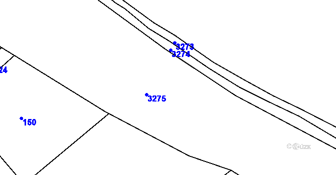 Parcela st. 616/16 v KÚ Oucmanice, Katastrální mapa
