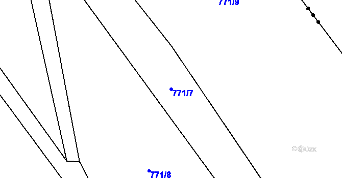 Parcela st. 771/7 v KÚ Oudoleň, Katastrální mapa
