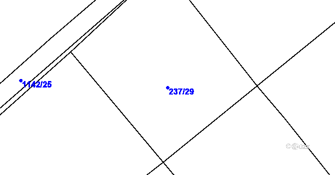 Parcela st. 237/29 v KÚ Ovčáry u Dřís, Katastrální mapa