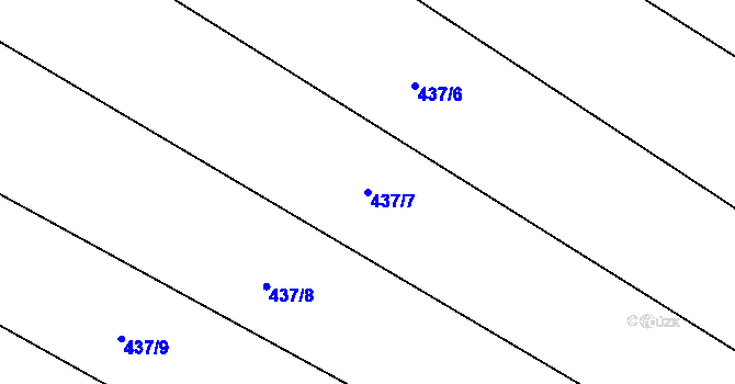 Parcela st. 437/7 v KÚ Ovčáry u Dřís, Katastrální mapa