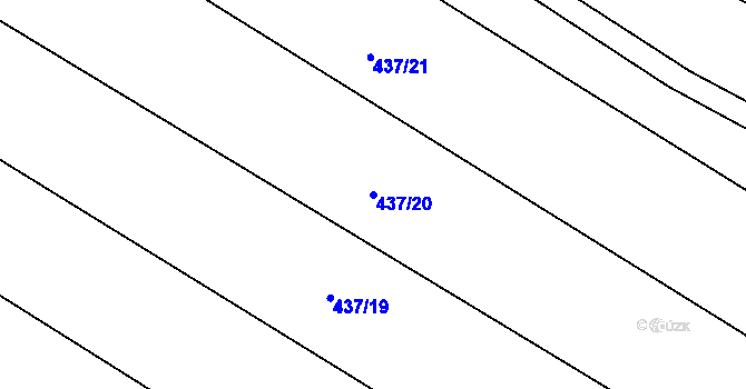 Parcela st. 437/20 v KÚ Ovčáry u Dřís, Katastrální mapa