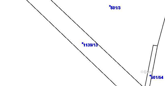Parcela st. 1139/13 v KÚ Ovčáry u Dřís, Katastrální mapa