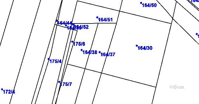 Parcela st. 164/37 v KÚ Ovesná Lhota, Katastrální mapa