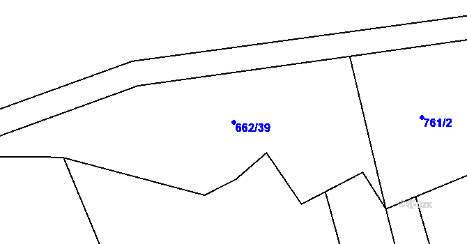 Parcela st. 662/39 v KÚ Ovesná Lhota, Katastrální mapa
