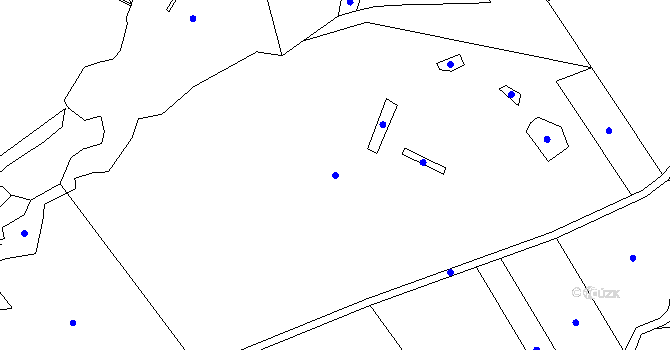 Parcela st. 1068/1 v KÚ Ovesné Kladruby, Katastrální mapa
