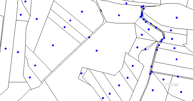 Parcela st. 680/1 v KÚ Pacov, Katastrální mapa