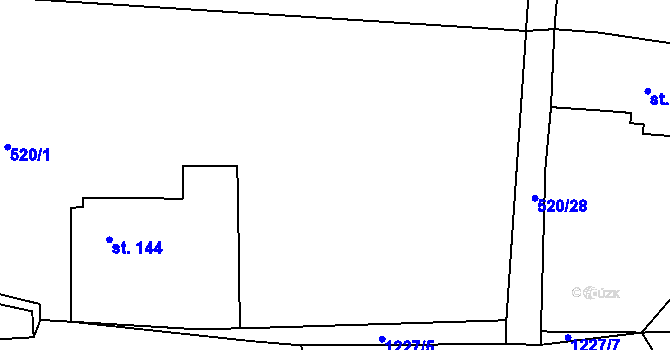 Parcela st. 520/46 v KÚ Pačejov, Katastrální mapa