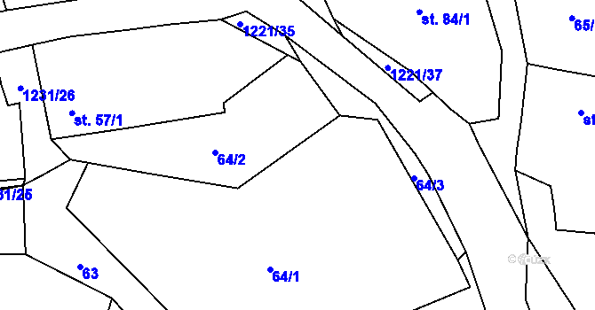Parcela st. 64/4 v KÚ Pačejov, Katastrální mapa