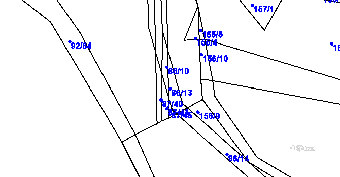 Parcela st. 86/13 v KÚ Pačejov, Katastrální mapa