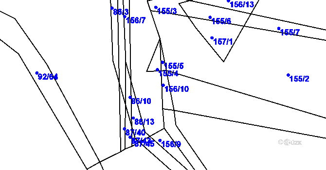 Parcela st. 156/10 v KÚ Pačejov, Katastrální mapa