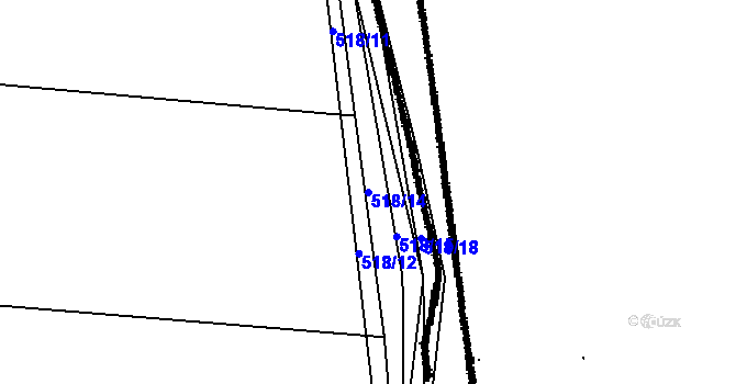 Parcela st. 518/14 v KÚ Pačejov, Katastrální mapa