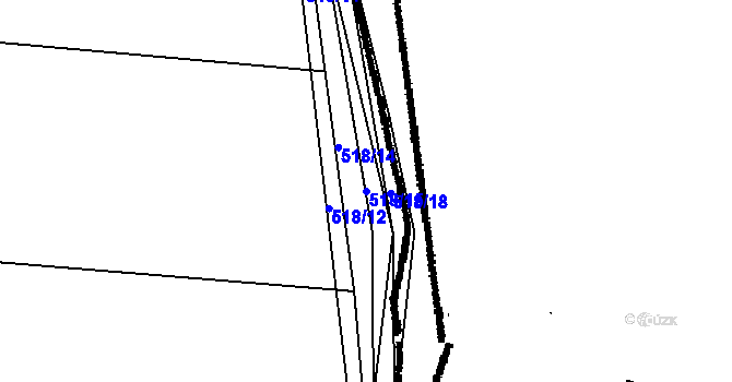 Parcela st. 518/15 v KÚ Pačejov, Katastrální mapa