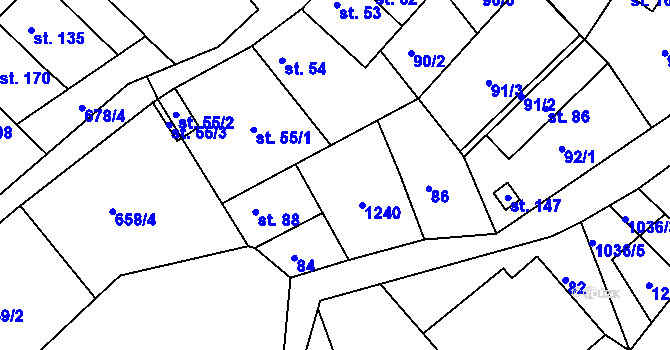 Parcela st. 87 v KÚ Lhota u Pačlavic, Katastrální mapa