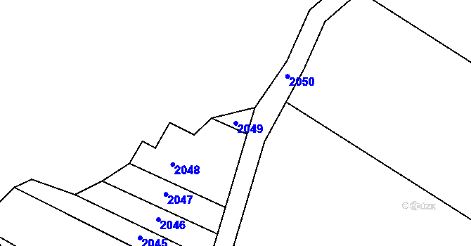Parcela st. 2049 v KÚ Lhota u Pačlavic, Katastrální mapa
