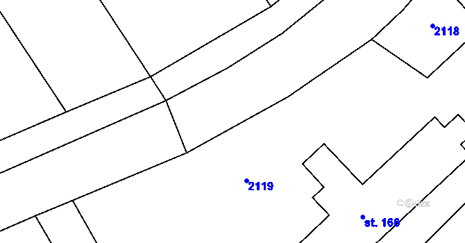 Parcela st. 2144/49 v KÚ Pačlavice, Katastrální mapa
