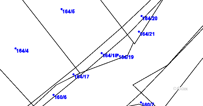 Parcela st. 164/18 v KÚ Palačov, Katastrální mapa