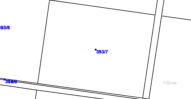 Parcela st. 393/7 v KÚ Páleč u Zlonic, Katastrální mapa