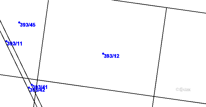 Parcela st. 393/12 v KÚ Páleč u Zlonic, Katastrální mapa