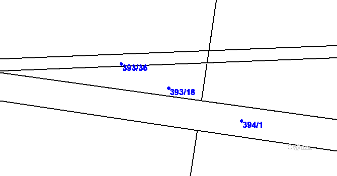 Parcela st. 393/18 v KÚ Páleč u Zlonic, Katastrální mapa