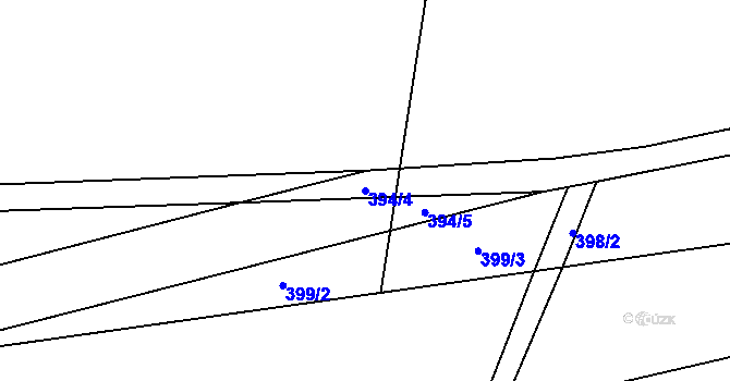 Parcela st. 394/4 v KÚ Páleč u Zlonic, Katastrální mapa