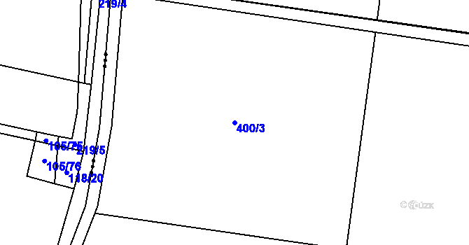 Parcela st. 400/3 v KÚ Páleč u Zlonic, Katastrální mapa