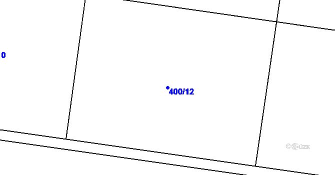 Parcela st. 400/12 v KÚ Páleč u Zlonic, Katastrální mapa