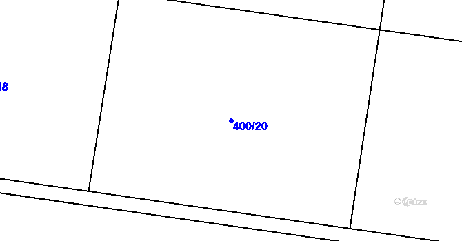 Parcela st. 400/20 v KÚ Páleč u Zlonic, Katastrální mapa