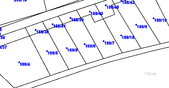 Parcela st. 169/6 v KÚ Páleč u Zlonic, Katastrální mapa
