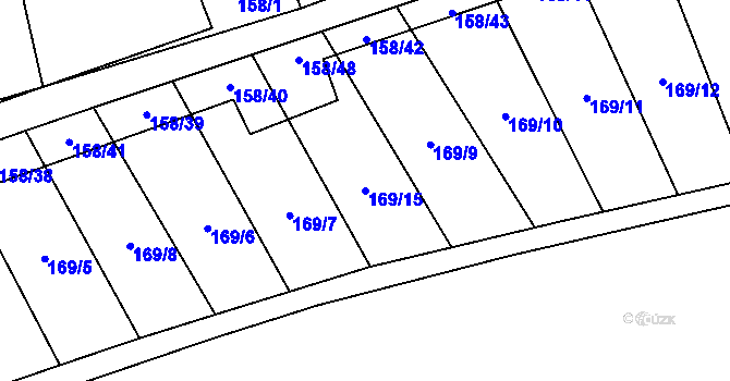 Parcela st. 169/15 v KÚ Páleč u Zlonic, Katastrální mapa