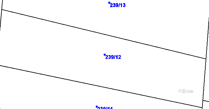 Parcela st. 239/12 v KÚ Páleč u Zlonic, Katastrální mapa